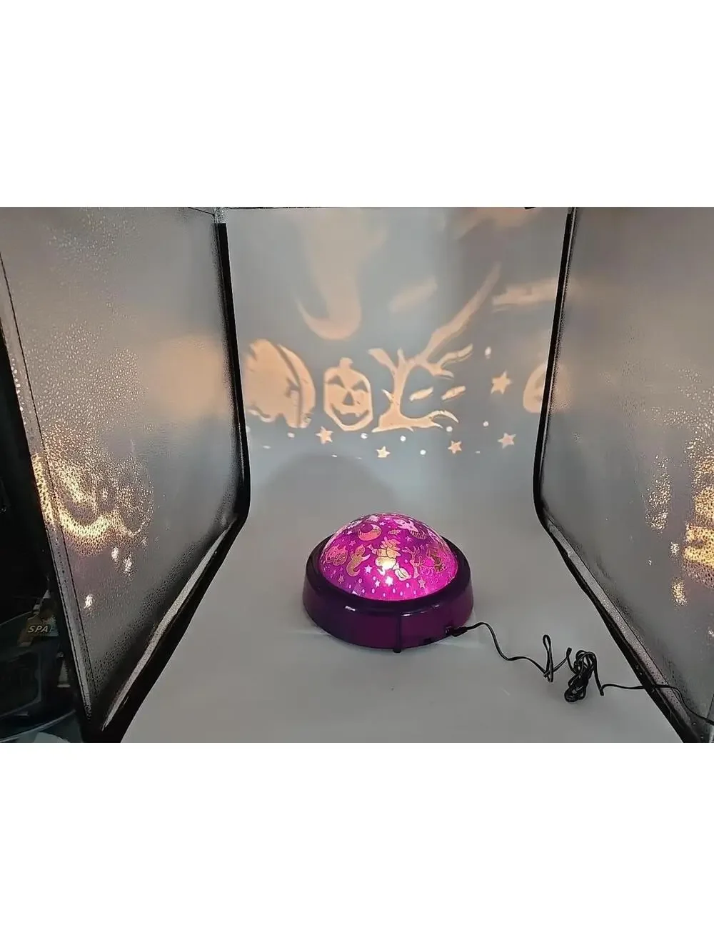 Totally Ghoul Projection Shadow Lamp Box Halloween Rotating Light Show NIB